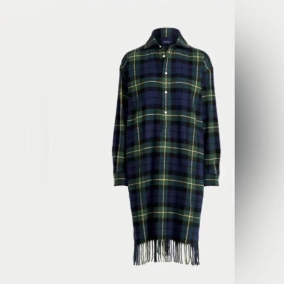 POLO RALPH LAUREN FRINGE PLAID-CHECK FLANNEL SIZE 10 - Picture 5 of 10